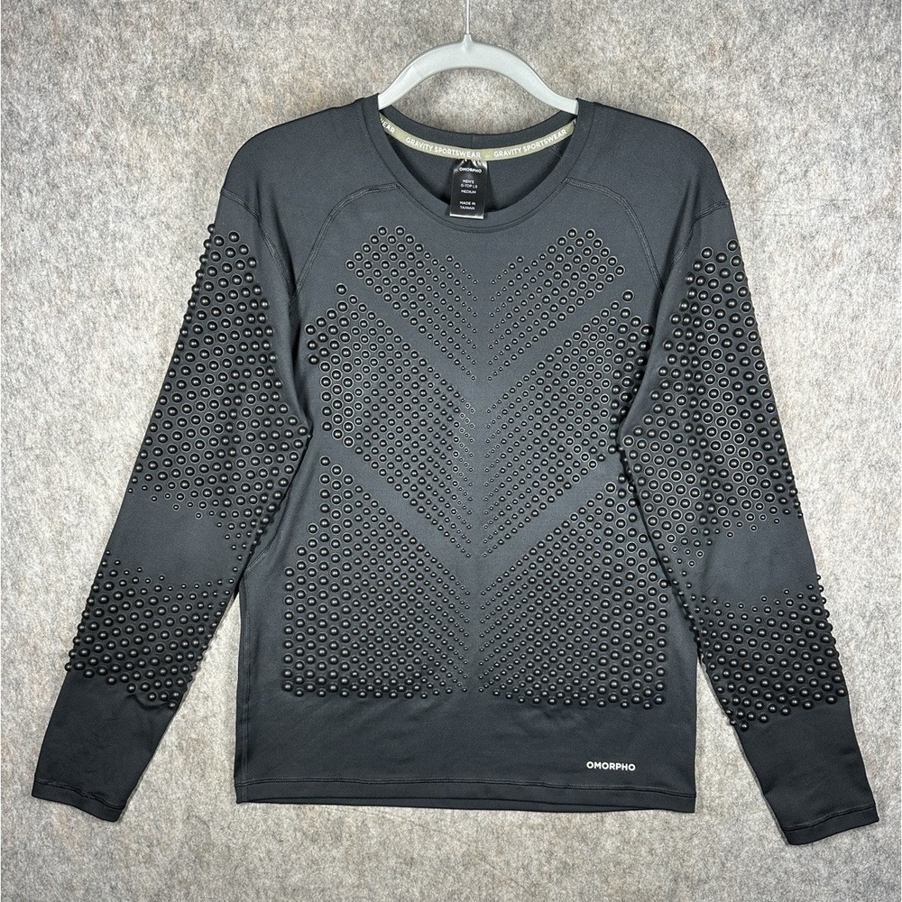 OMORPHO Mens M G-Top LS Weighted Long Sleeve MicroLoad Training Shirt Black